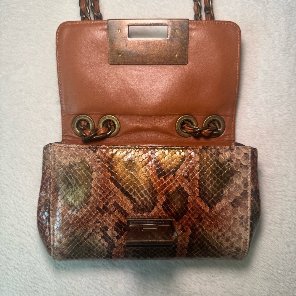 Stuart Weitzman Python Snakeskin Mini Crossbody S… - image 4